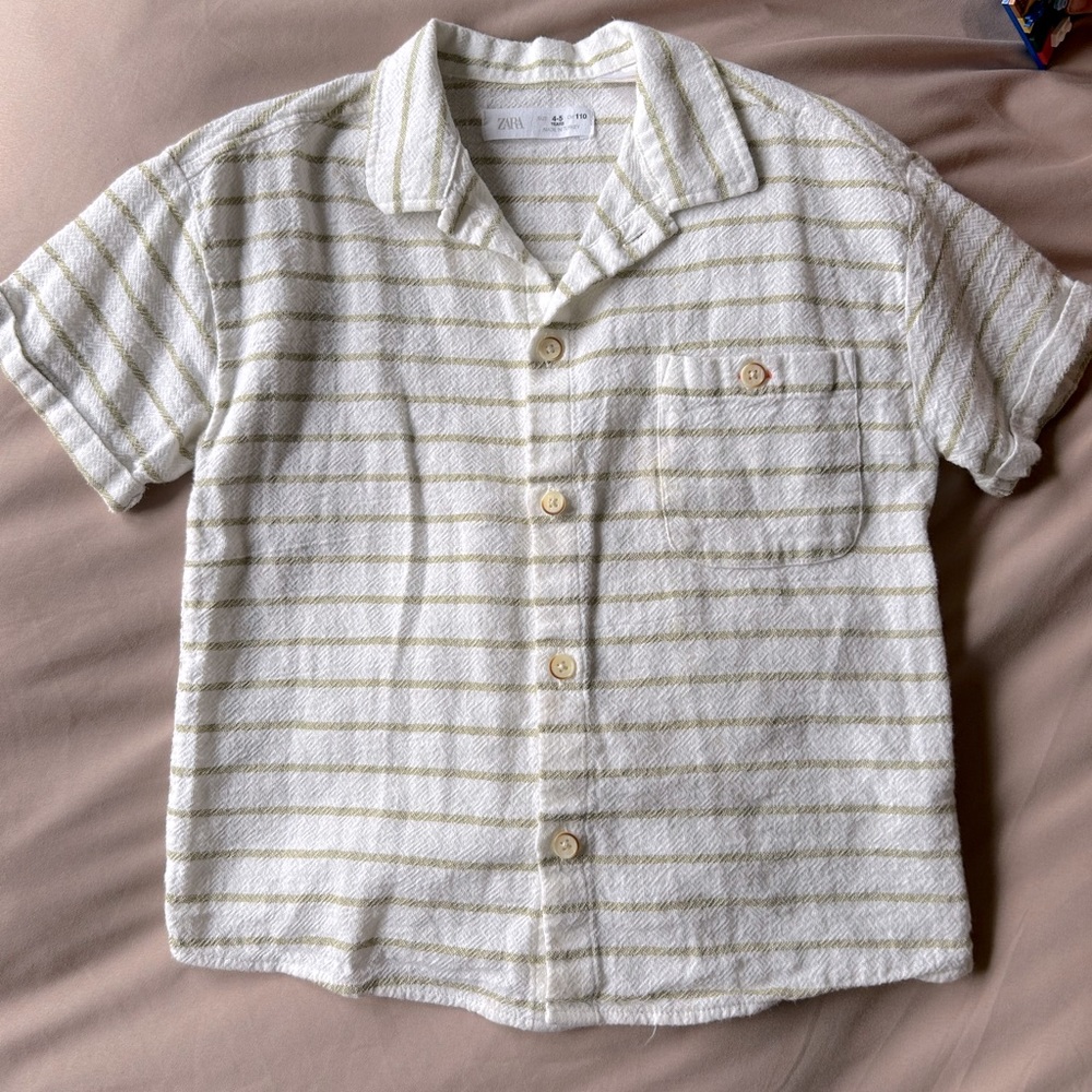 Zara - Boys 4T-5T Beach Club Button Down